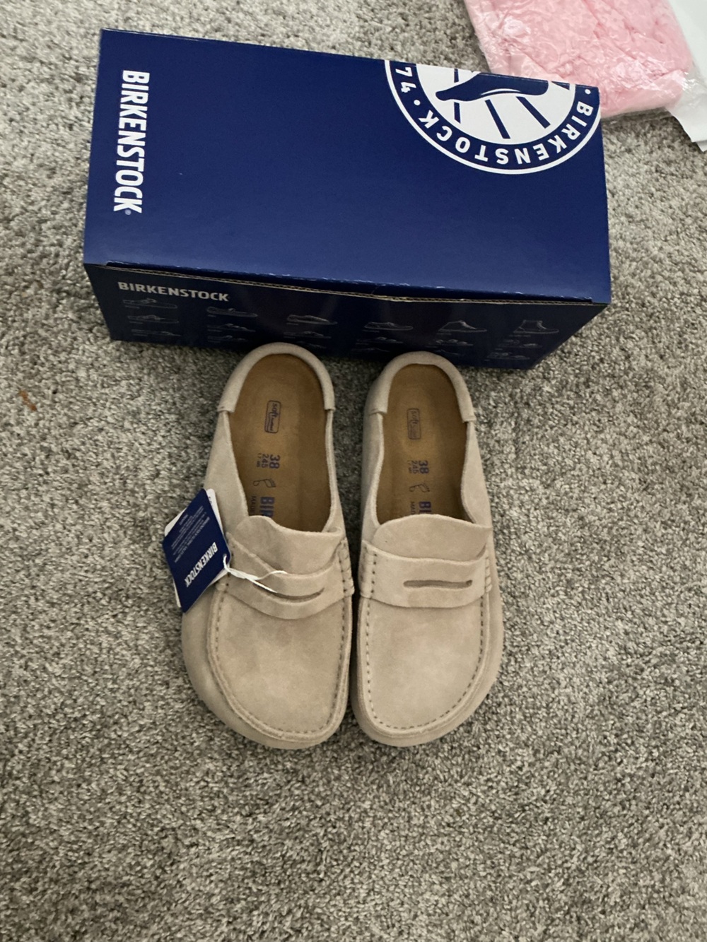 Birkenstock women Suede Penny Loafers - Sand